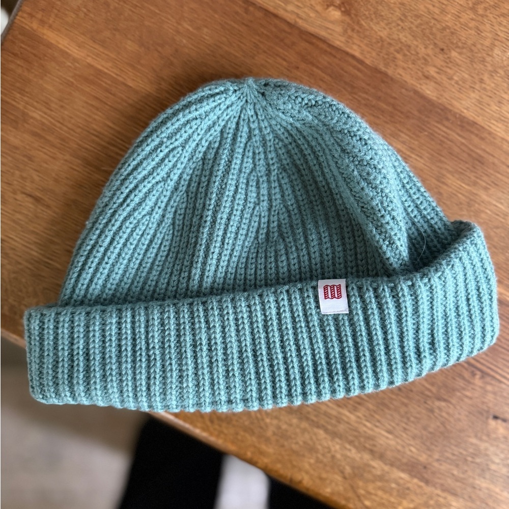 Topo Designs Teal Knit Beanie